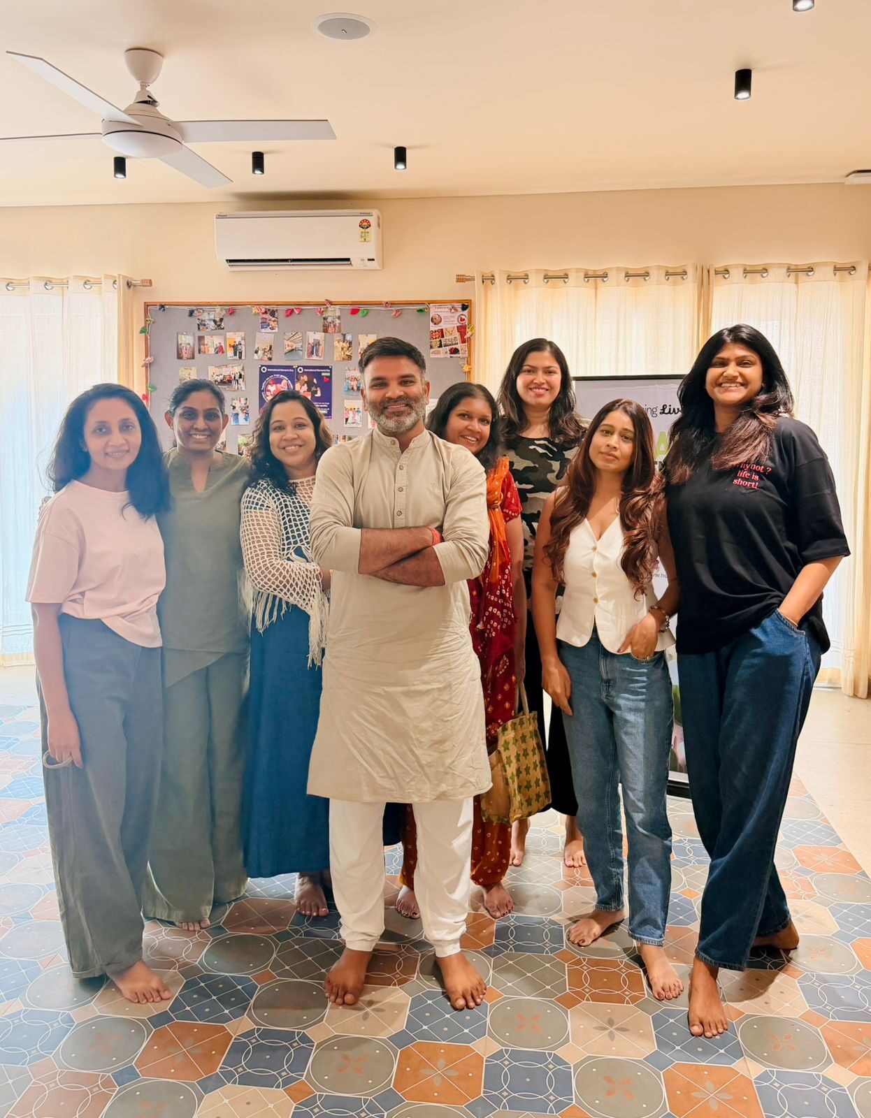 Community members together after a Baatcheet session
