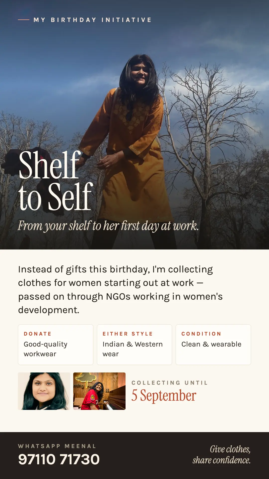Shelf to Self clothing drive for women entering the workforce