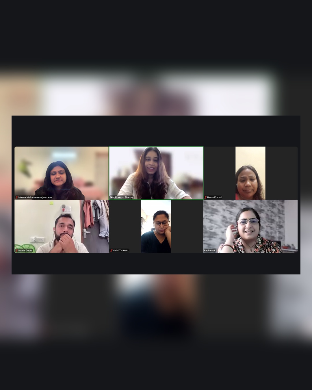 Baatcheet online circle in progress on Zoom