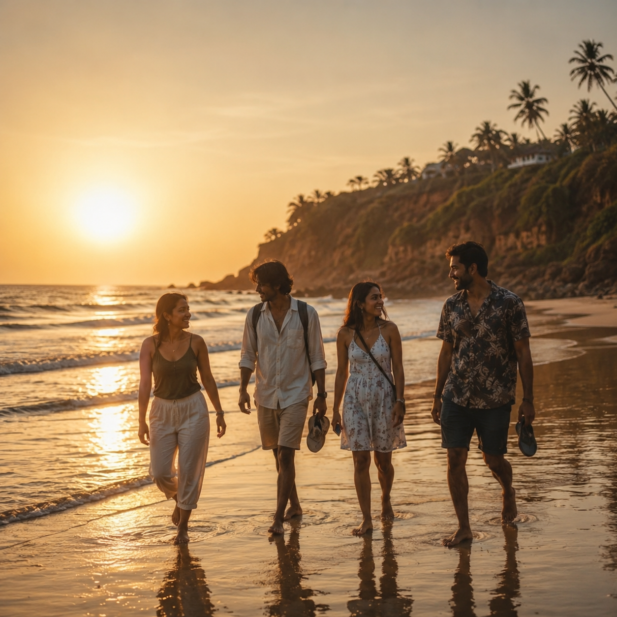 Sunset over Varkala beach — Safarnama retreat
