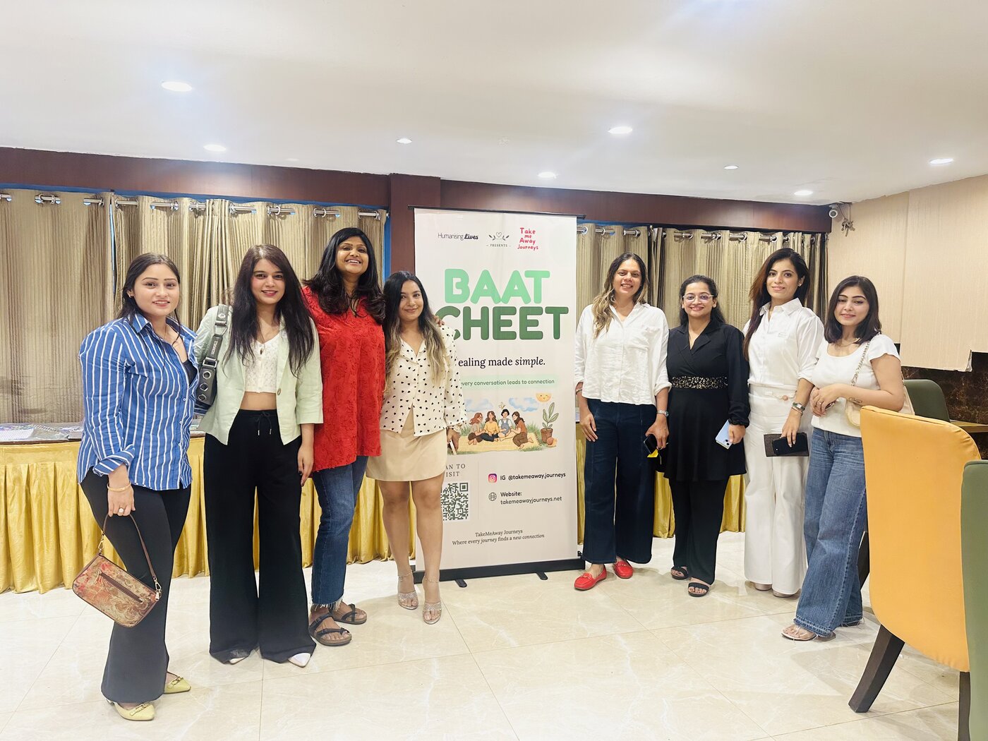 The Baatcheet Jabalpur circle gathered around the banner